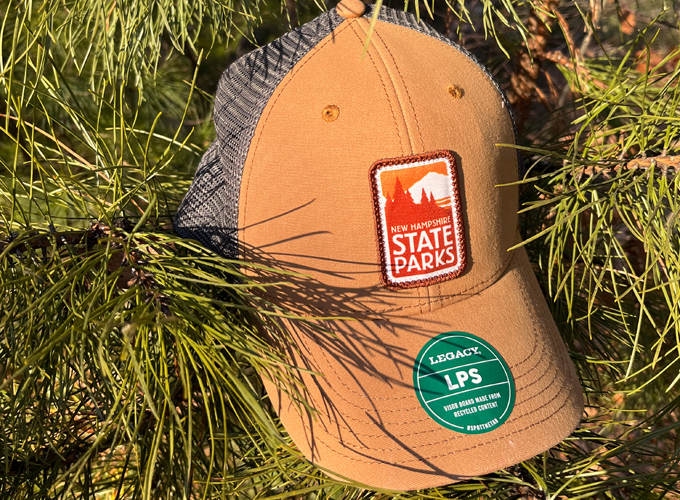 nh state parks logo cap - brown