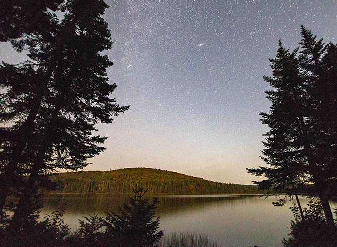 starry night over Little Diamond Pond