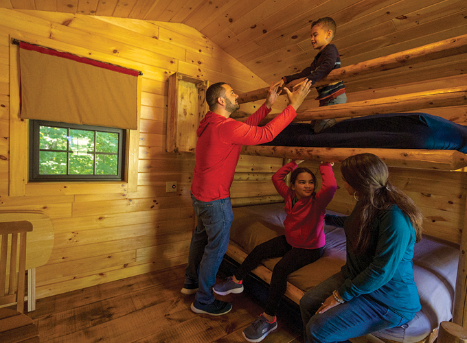 coleman state park lodge inside camper cabin