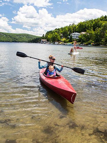 kayaking at sunapee state park