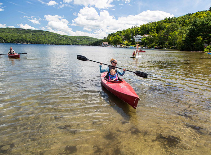 kayaking at sunapee state park