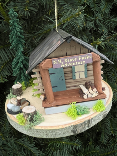NH State Parks Ornament -Cabin