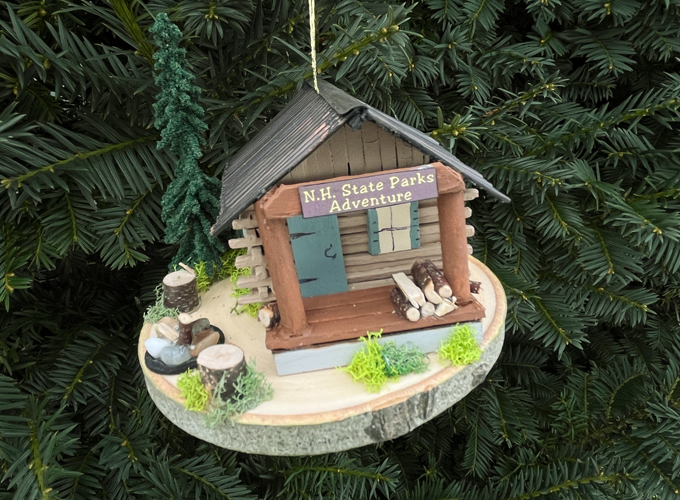 NH State Parks Ornament -Cabin