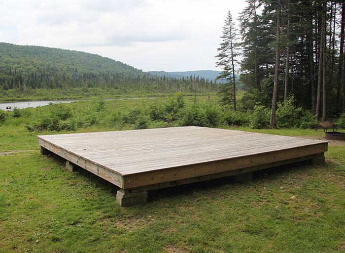 platform site at deer mountain campground