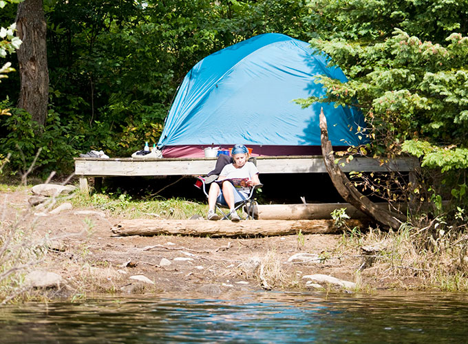 People at campsite