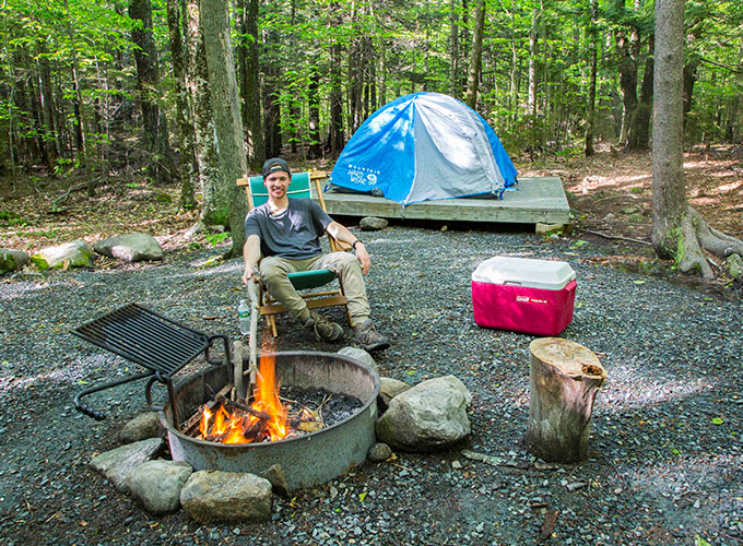 campsite at Mt. Sunapee state park