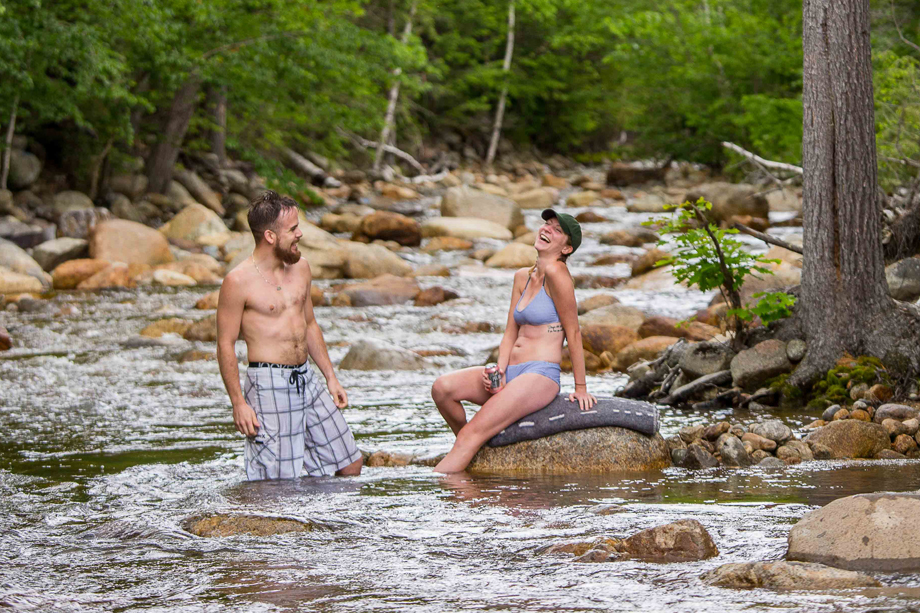 swimming at dry river campground