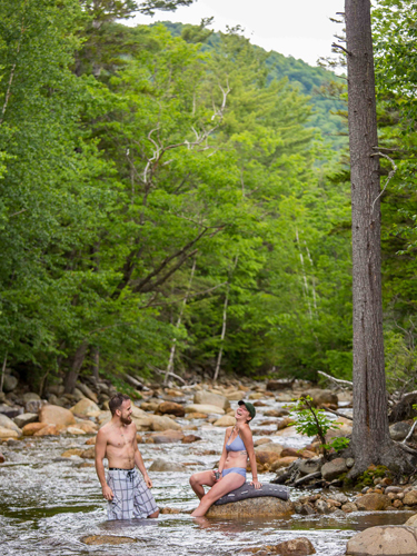 swimming at dry river campground