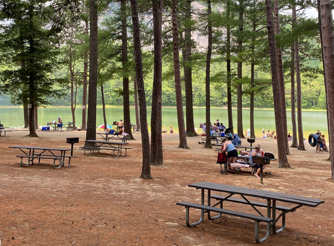 picnic area at echo lake state park - n. conway