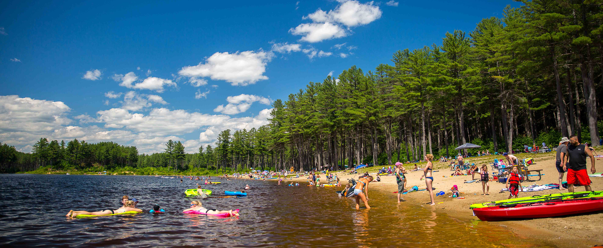 summer day swimming at Clough State Park