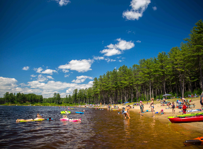 summer day swimming at Clough State Park