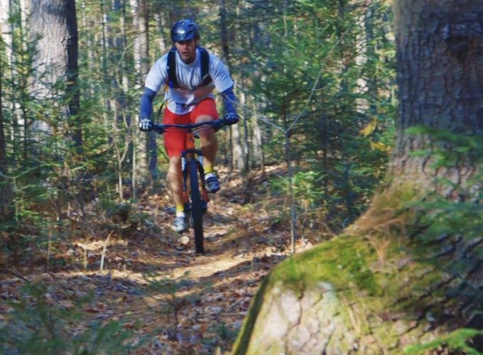 mt biking at moose brook state park