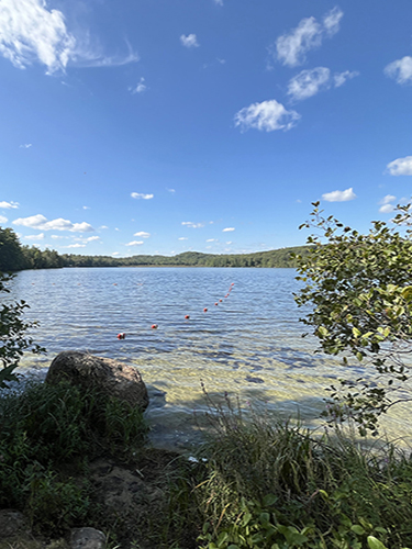 campers beach at greenfield state park