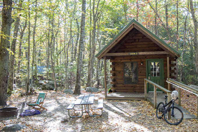 cabin at pawtuckaway state park