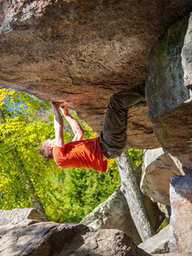 bouldering at pawtuckaway state park