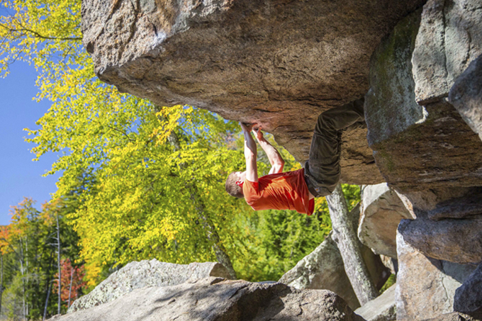 bouldering at pawtuckaway state park