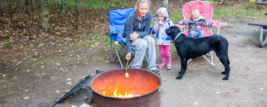 campfire at pillsbury state park