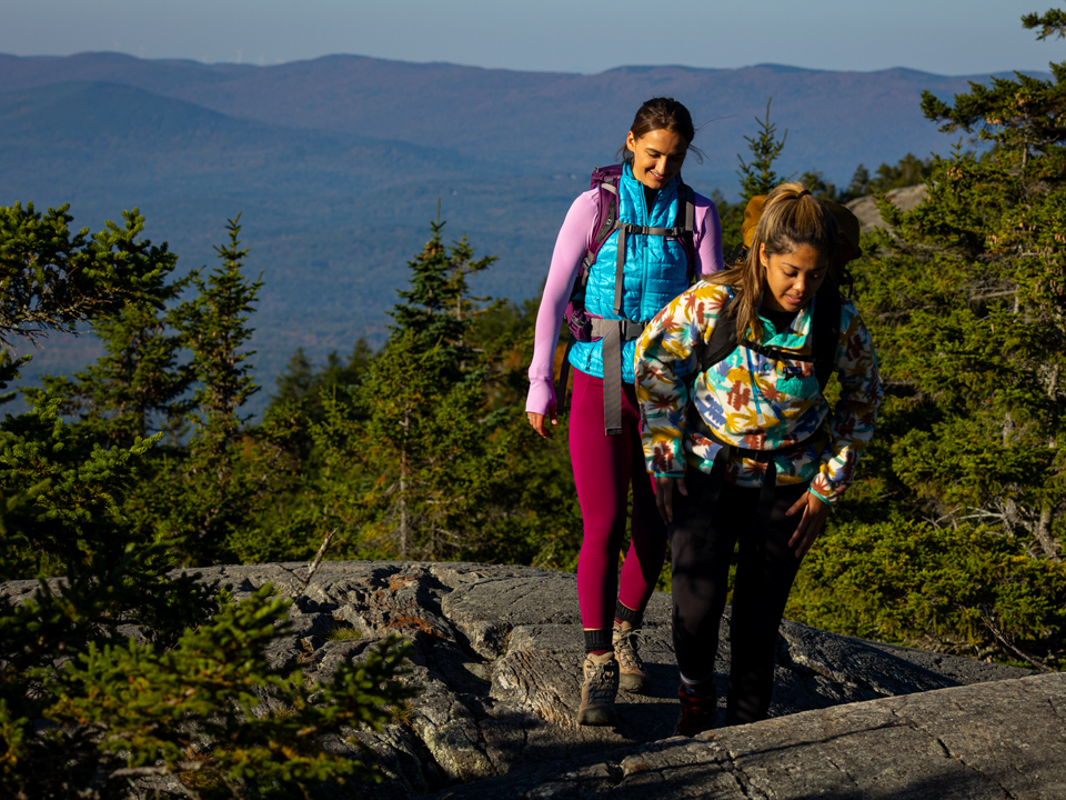 two women hiking rollins state park