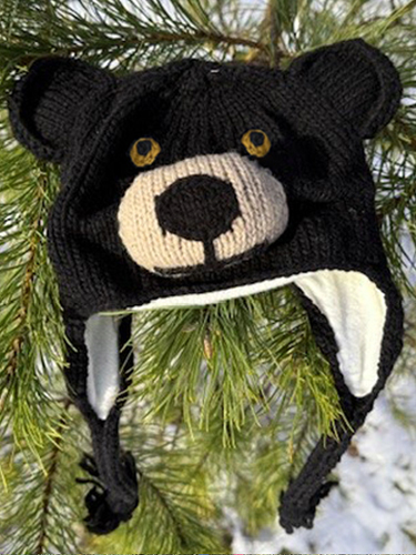 knit youth bear hat