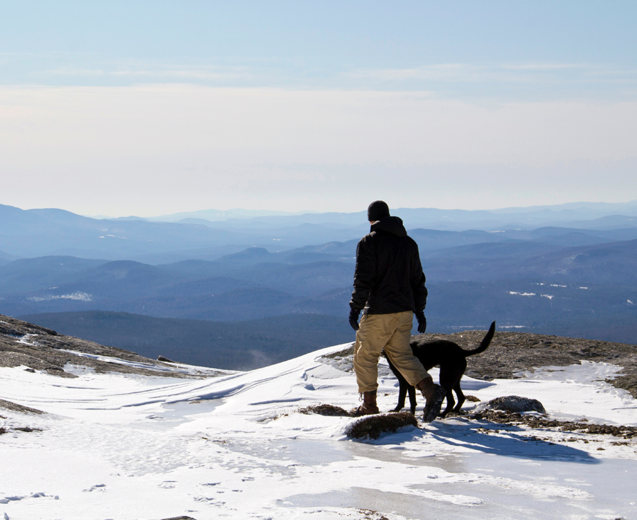 winter hike on cardigan