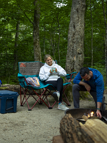 couple camping at lafayette place campground