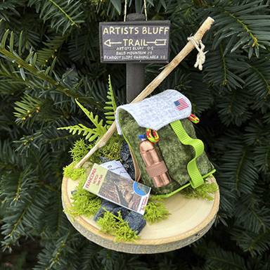 artists bluff sign ornament