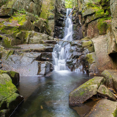 waterfall at dixville notch state park