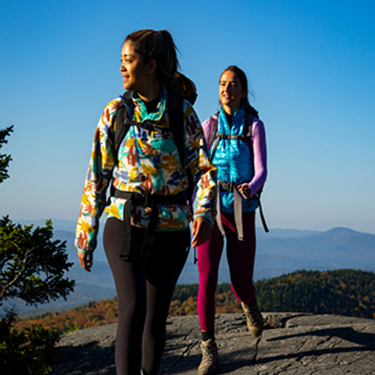 2 women hiking in rollins state park