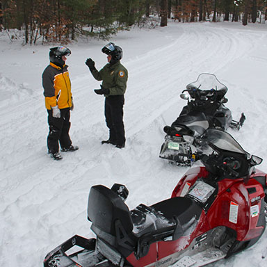 Workers fixing a trail