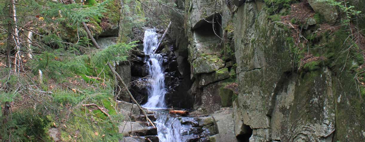 waterfall in dixville notch