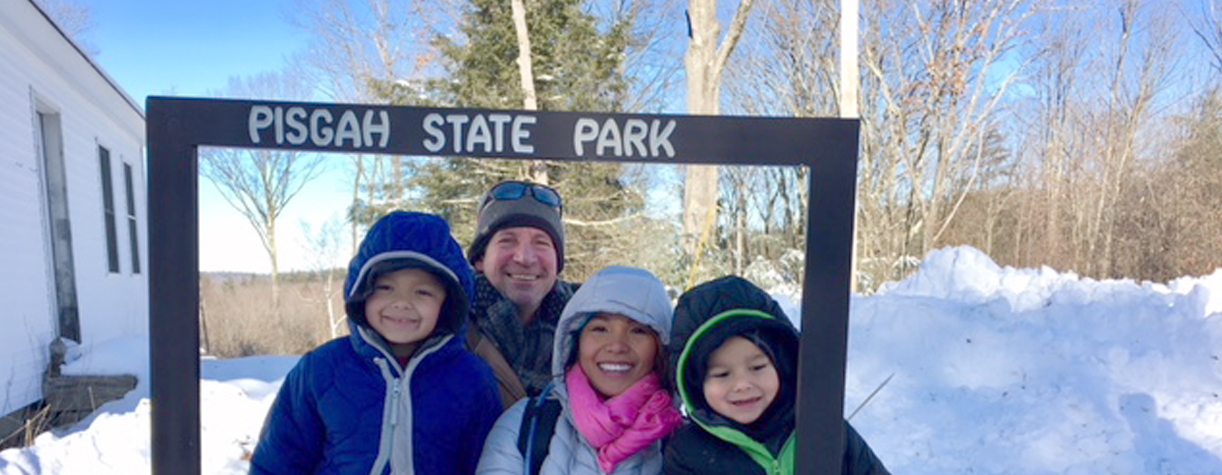 first day hike at pisgah state park