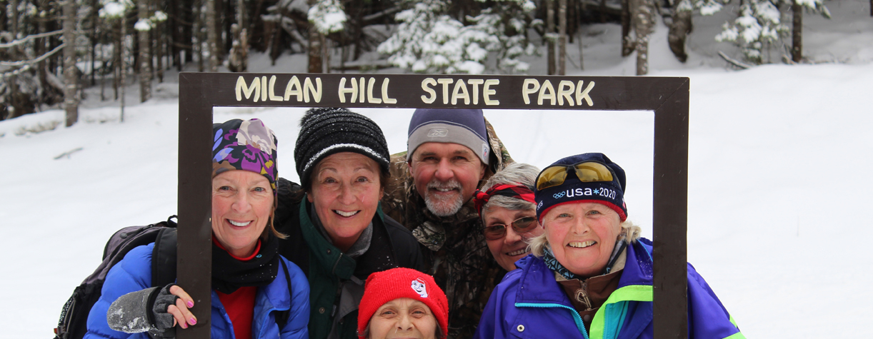 first day hike at milan hill state park