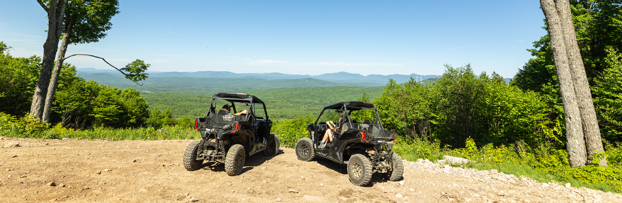 2 ATVs at outlook at jericho mountain state park 