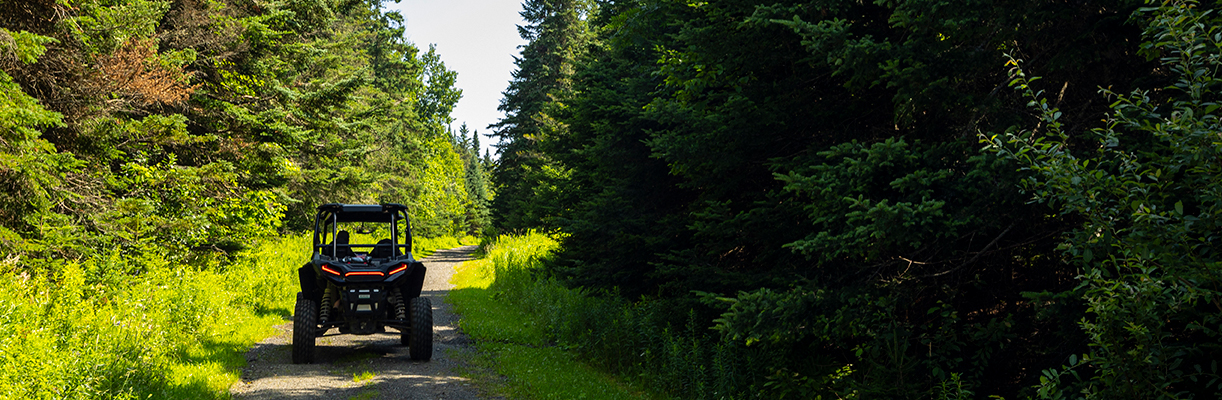 atv on trail at coleman state park