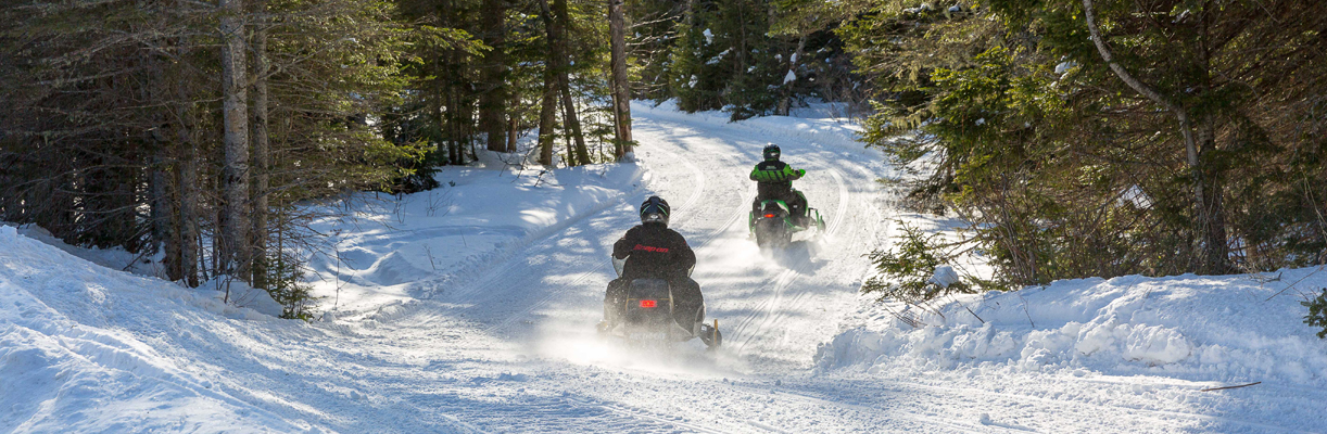 snowmobiling at coleman state park