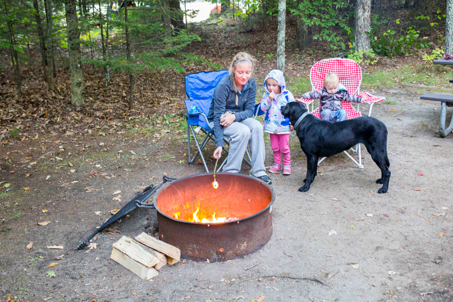 campsite at pillsbury state park