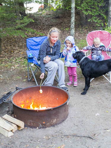 campsite at pillsbury state park