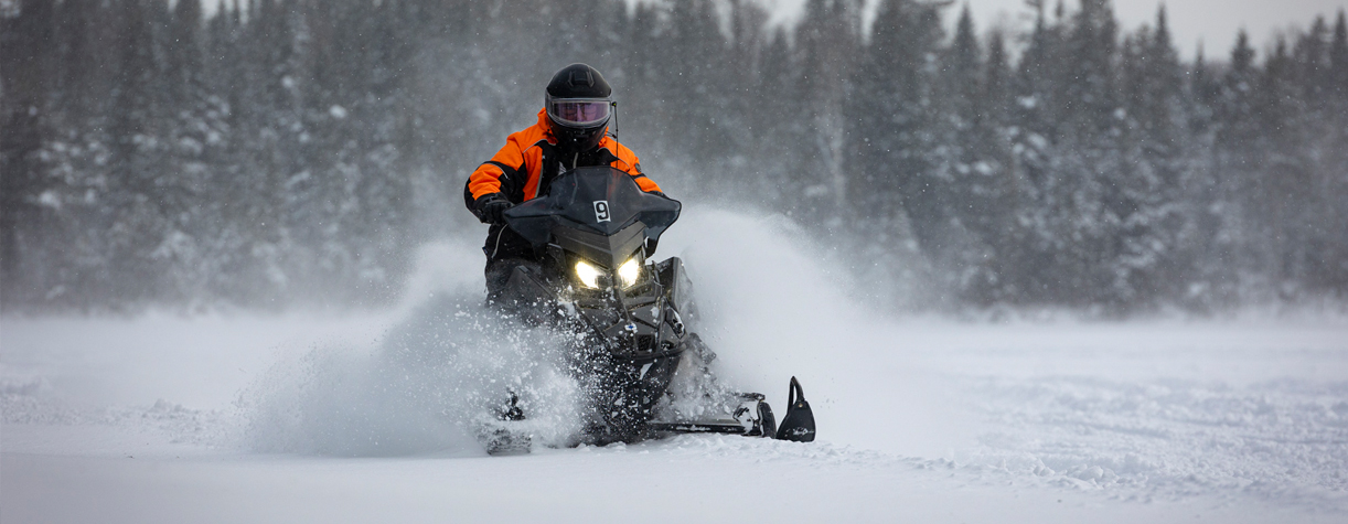 snowmobiling at coleman state park
