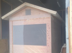 Constructed shed without windows