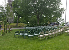 Empty chairs for wedding