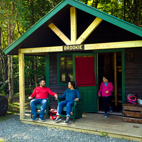 camper cabin at coleman state park
