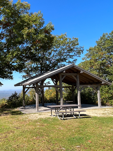 view of the pavilion at winslow state park - kearsarge summit