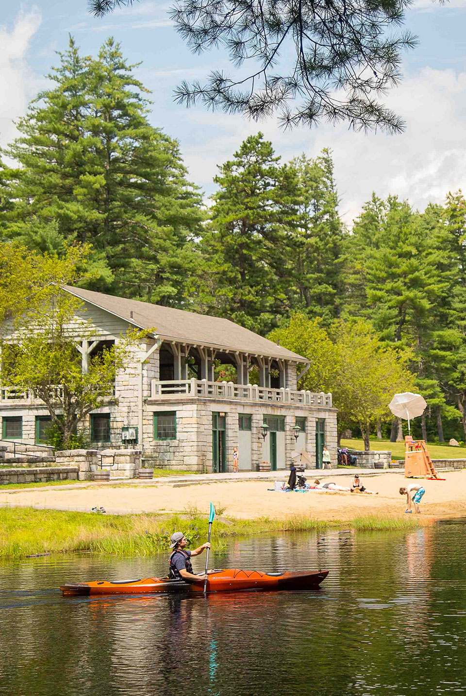 Kayaker on Catamount Pond