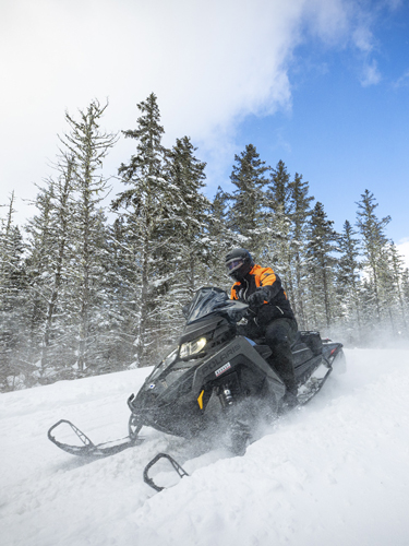 snowmobiling at coleman state park
