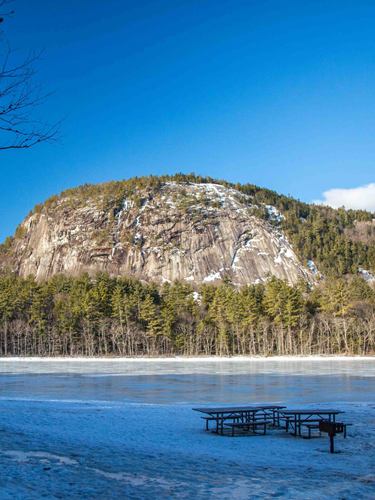 echo lake n conway in winter