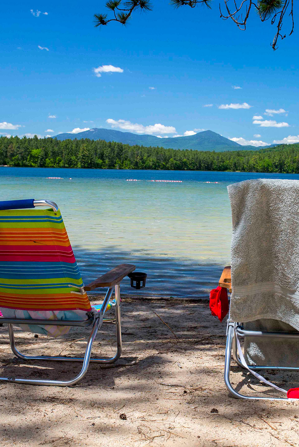 View of the beach at White Lake State Park