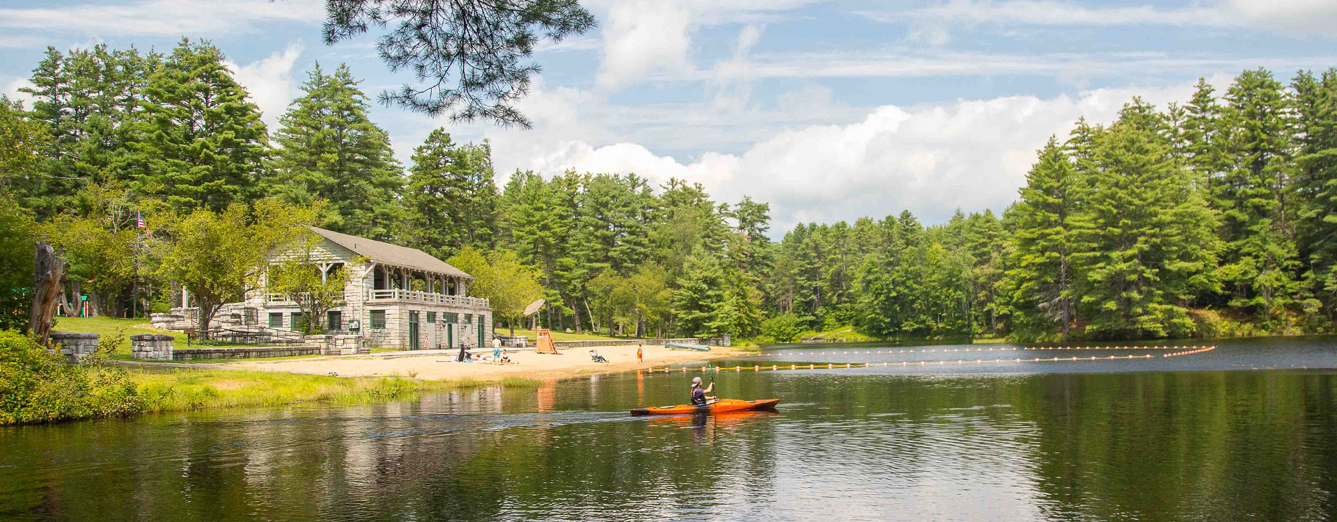 Kayaker on Catamount Pond