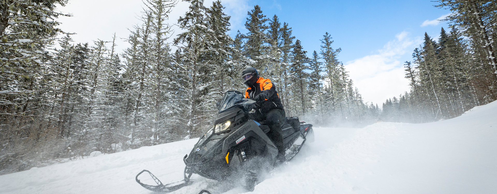 snowmobiling at coleman state park