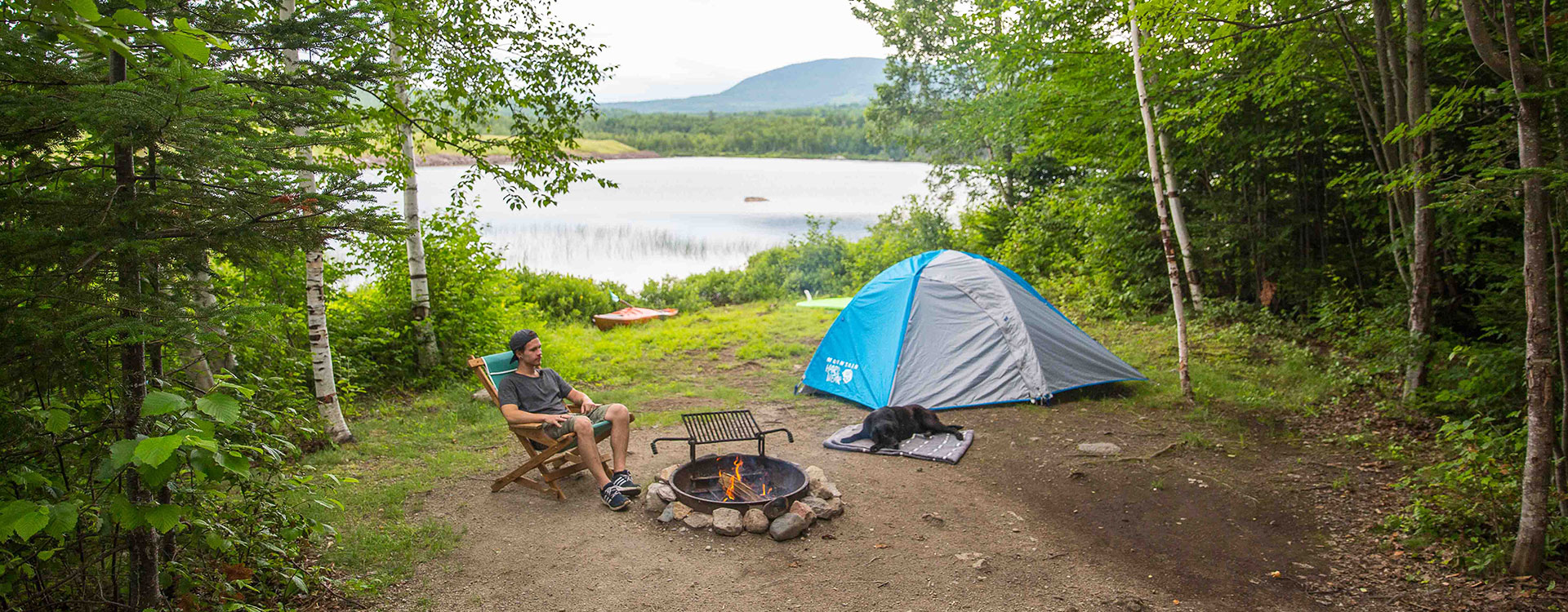 Camping lakeside at Jericho Mountain
