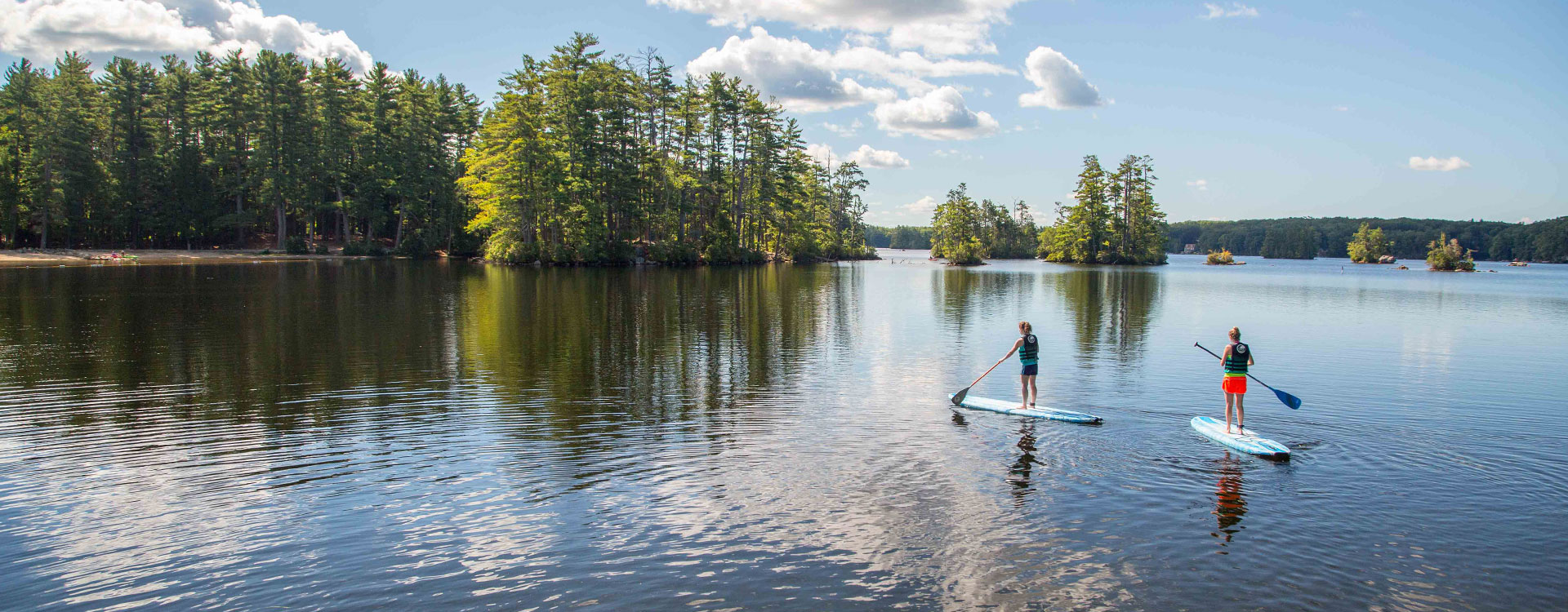 paddleboarding at pawtuckaway